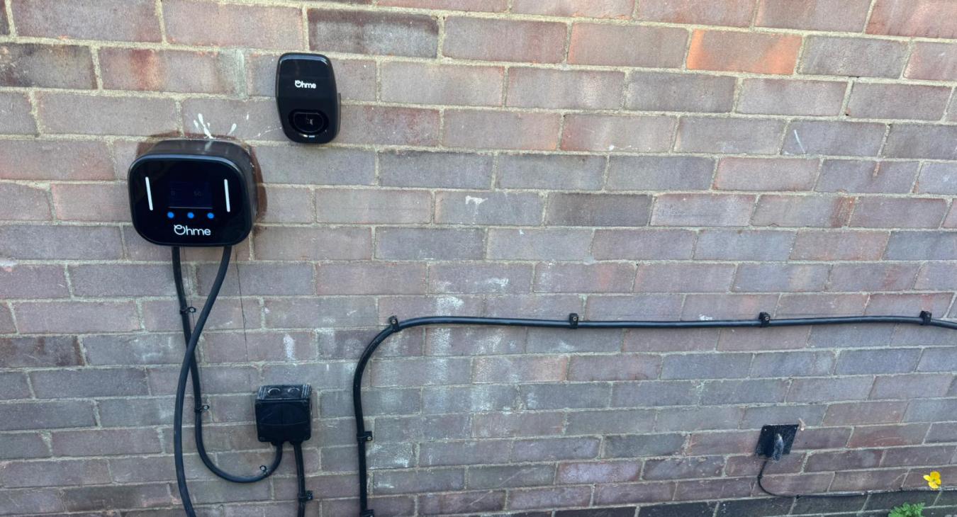 Ohme Pro EV Charger  Installed  On the Wall Ready for some power.