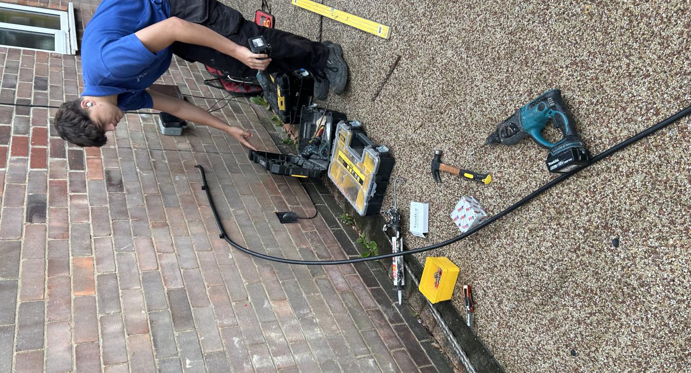 Samson Starting the Cable Install 